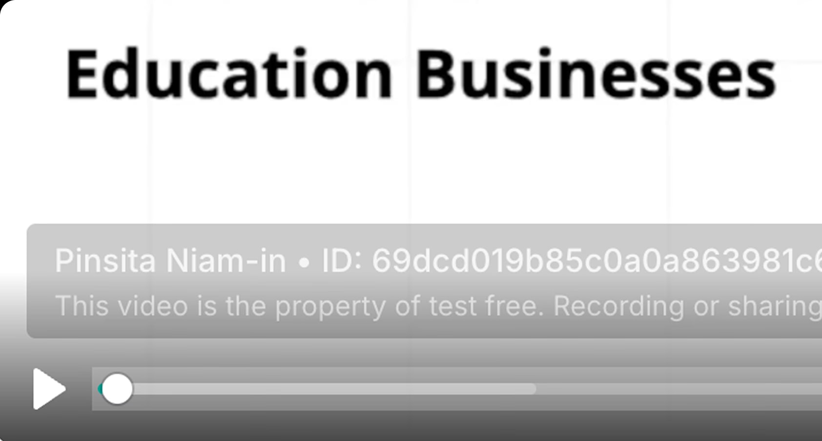 Dynamic video watermark protection preview