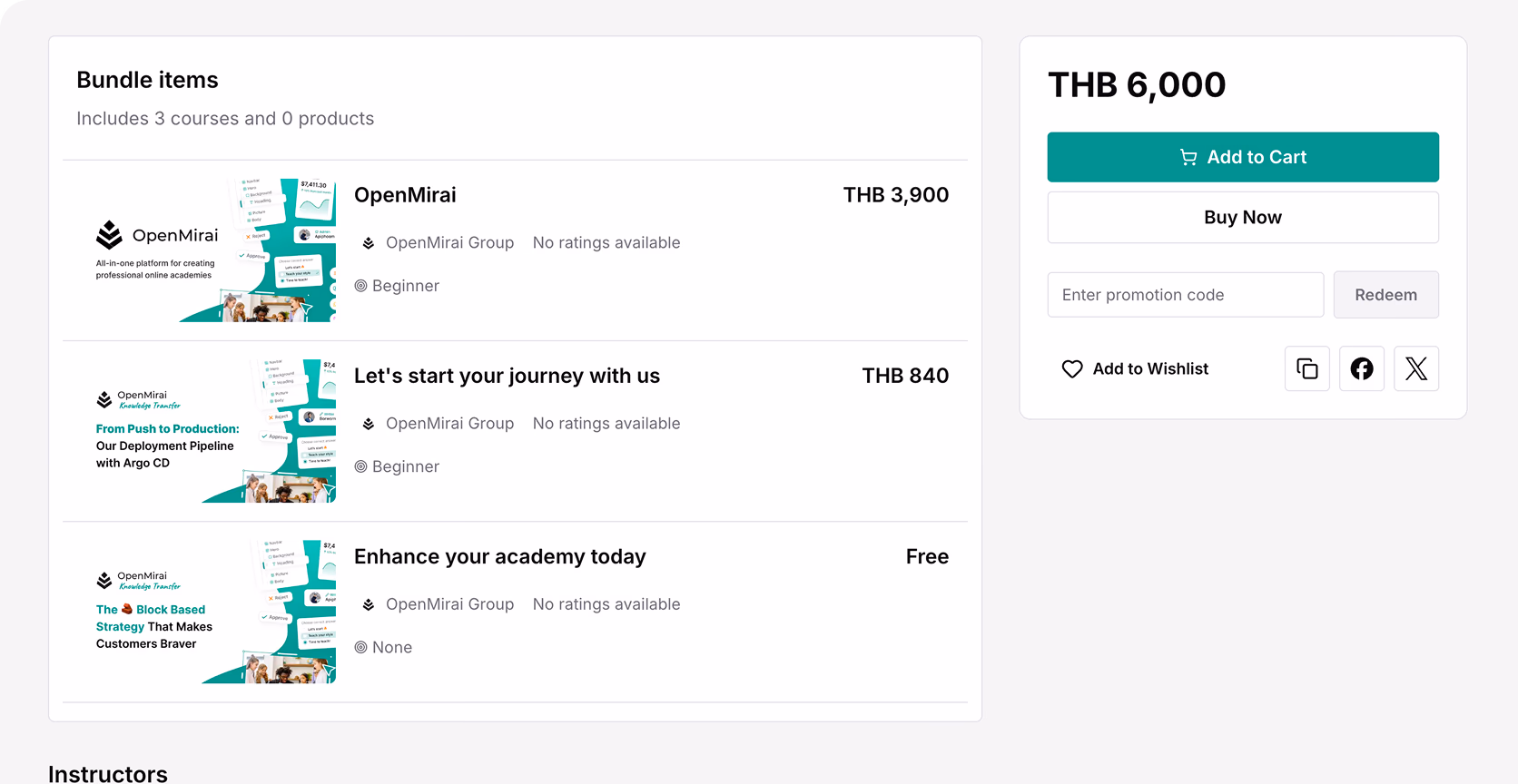 Coaching bundle checkout screen