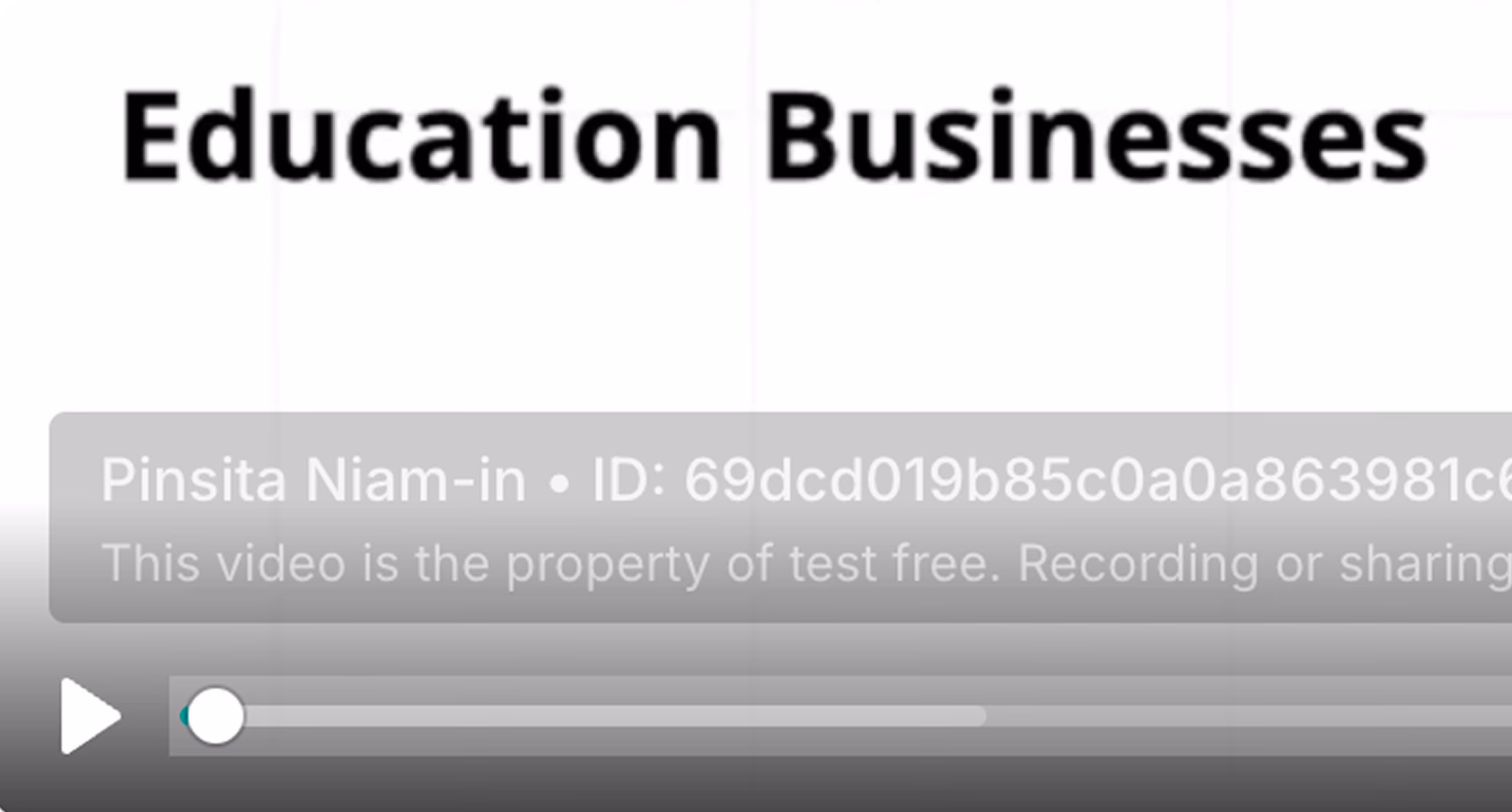 Dynamic video watermark protection preview