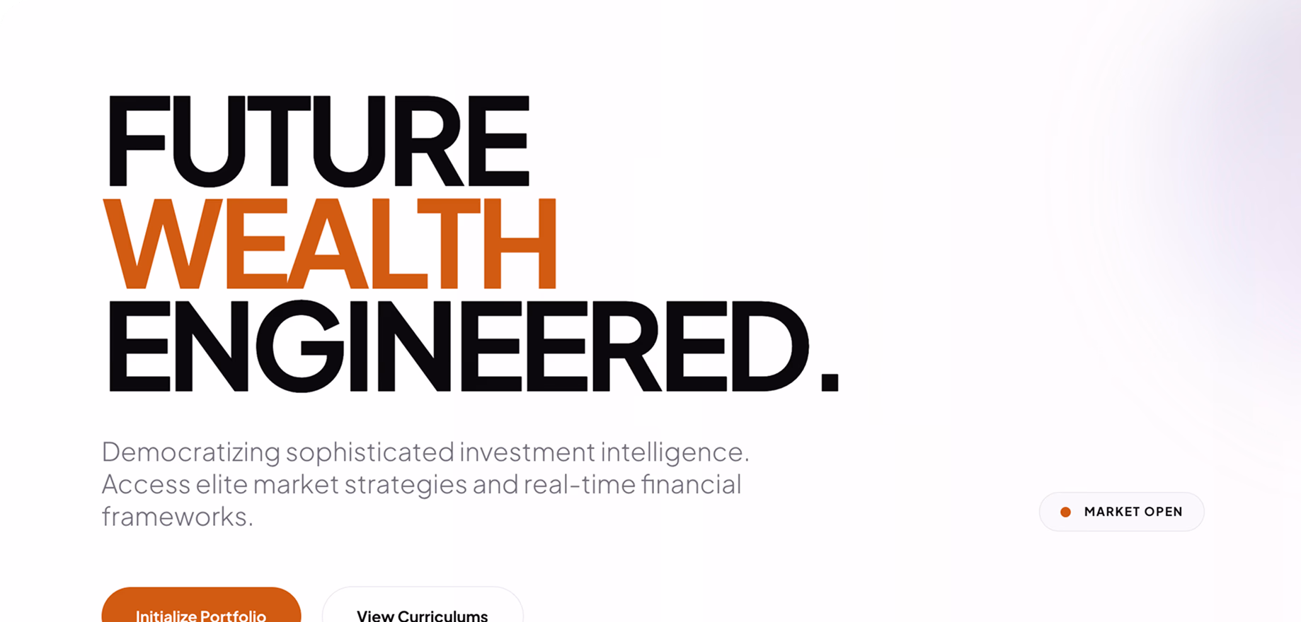 Finance and investment website template preview